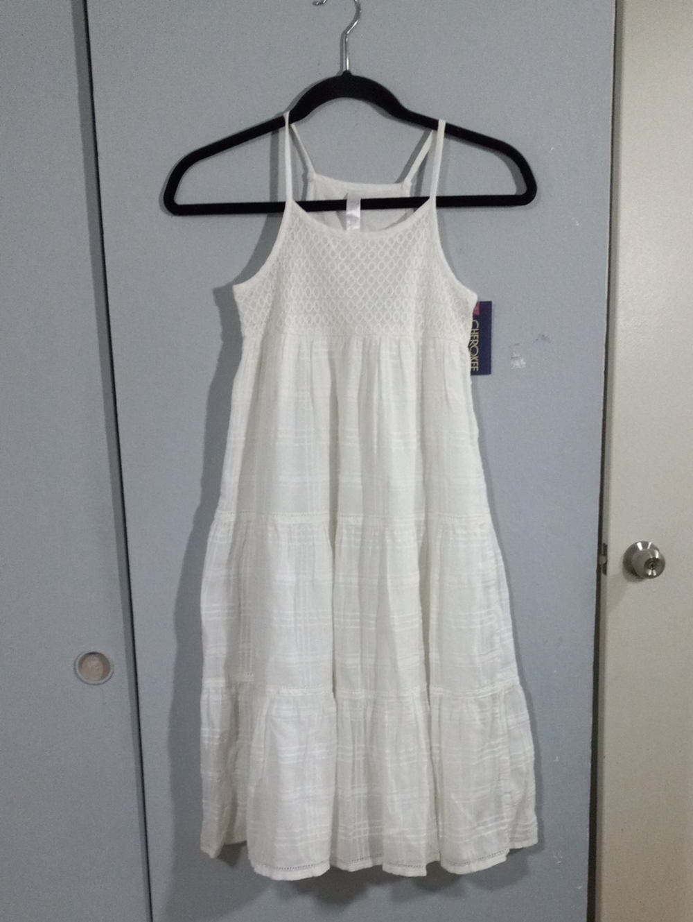 Cherokee White Spaghetti Strap Maxi Dress Size S